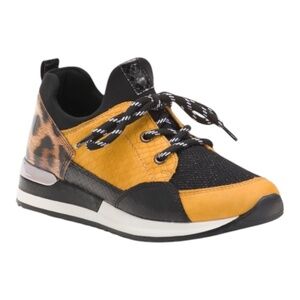 REMONTE Comfort Sneakers size various Color:Black/Yellow